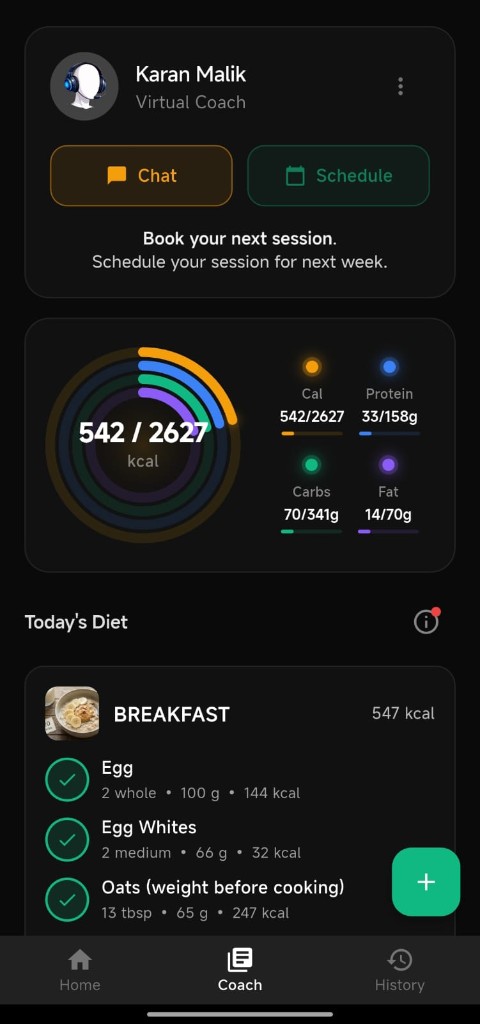 Weekly sessions with your coach in minusComfort